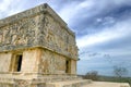 Corner of the Governor`s Palace in Uxmal Ruins Royalty Free Stock Photo