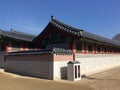 A Corner of Gyeongbokgung Palace under Blue Sky