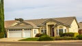 Corner Home With Three Car Garage Royalty Free Stock Photo