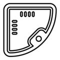 Corner jacuzzi icon, outline style