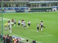 Corner kick in a Milan soccer Royalty Free Stock Photo