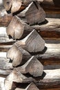 Corner of a cabin log structure Royalty Free Stock Photo