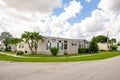 Corner lot mobile home South Florida retirement community Royalty Free Stock Photo