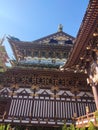 A corner of the majestic Buddhist architecture of Minh Thanh pagoda Royalty Free Stock Photo