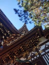 A corner of majestic Buddhist architecture of Minh Thanh Pagoda Royalty Free Stock Photo