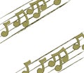 Corner Musical Notes Royalty Free Stock Photo