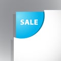 Corner on paper with Sale sign. Royalty Free Stock Photo
