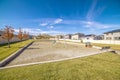 Corner perspective of a small kids playground Royalty Free Stock Photo