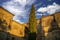 Corner of the Plaza de Santa Maria with a palace and the cathedral of Baeza Royalty Free Stock Photo