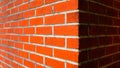 Corner of Red Brick Wall Building Close Up Royalty Free Stock Photo