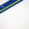 Corner ribbon flag of Curacao Royalty Free Stock Photo