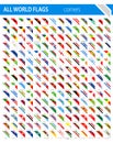 Corner Ribbon Flags - All World Vector