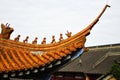 a corner of the roof of a traditional Chinese building Royalty Free Stock Photo