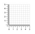 Corner ruler from on the graph grid paper. Corner ruler vector. Size indicators set isolated on background. Unit