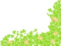 Corner shamrock background