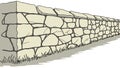Corner Stone Wall Vector - Architectural Element for Landscapes, vector design Generative AI Royalty Free Stock Photo