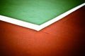 Corner Tennis Court Lines in Green and Brown