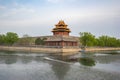 Corner Tower of Forbidden city landmark in Beijing, China