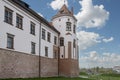 corner tower of the medieval castle Mir, Belarus Royalty Free Stock Photo