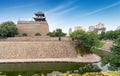 Corner Tower of Xi`an Ancient City Wall, Shaanxi, China Royalty Free Stock Photo