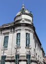 Corner turret of the Bank of Portugal building, Braga, Portugal