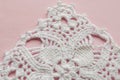 White Crochet On Pink Background Royalty Free Stock Photo