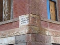 Cornerstone on Old High School Building in Goldfield, Nevada