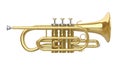 Cornet Brass Instrument Isolated