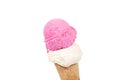 Cornet ice cream on a white background Royalty Free Stock Photo