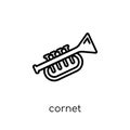 cornet icon from Music collection. Royalty Free Stock Photo