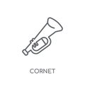 cornet linear icon. Modern outline cornet logo concept on white