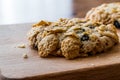 Cornflake Cookies on wooden surface. Royalty Free Stock Photo