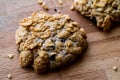 Cornflake Cookies on wooden surface. Royalty Free Stock Photo