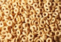 Cornflakes background, close up, yellow Royalty Free Stock Photo