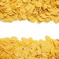 Cornflakes background with copy space Royalty Free Stock Photo