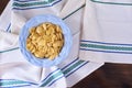 Image of Cereales or cornflakes with space for your text Royalty Free Stock Photo