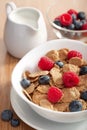 Cornflakes with fresh berries Royalty Free Stock Photo