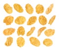 Cornflakes isolated on white background. Royalty Free Stock Photo