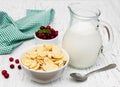 Cornflakes with milk Royalty Free Stock Photo