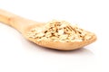 Cornflakes in wooden spoon Royalty Free Stock Photo