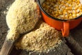 Cornflour and corn grains