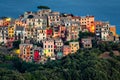 Corniglia (Cinque Terre Italy) at twilight Royalty Free Stock Photo