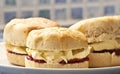 Cornisb clotted cream & jam scones