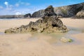 Cornish beach, Bedruthan steps, Cornwall, UK Royalty Free Stock Photo