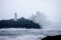 Cornish coast gets battered by storms Royalty Free Stock Photo