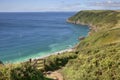 Cornish coastline in Summer, England