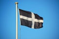 Cornish Flag of St Piran Royalty Free Stock Photo
