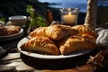 Cornish pasty on a plate British food AI generated Royalty Free Stock Photo