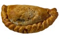 Cornish pasty on white background Royalty Free Stock Photo