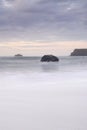 Cornish seascape from Greenaway Beach. Royalty Free Stock Photo